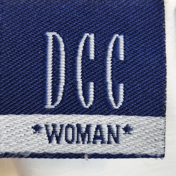 DCC Stretch Off White V Neck 3/4 Two Way Zip 3/4 Sleeve Top Plus Size 2X - Picture 7 of 9